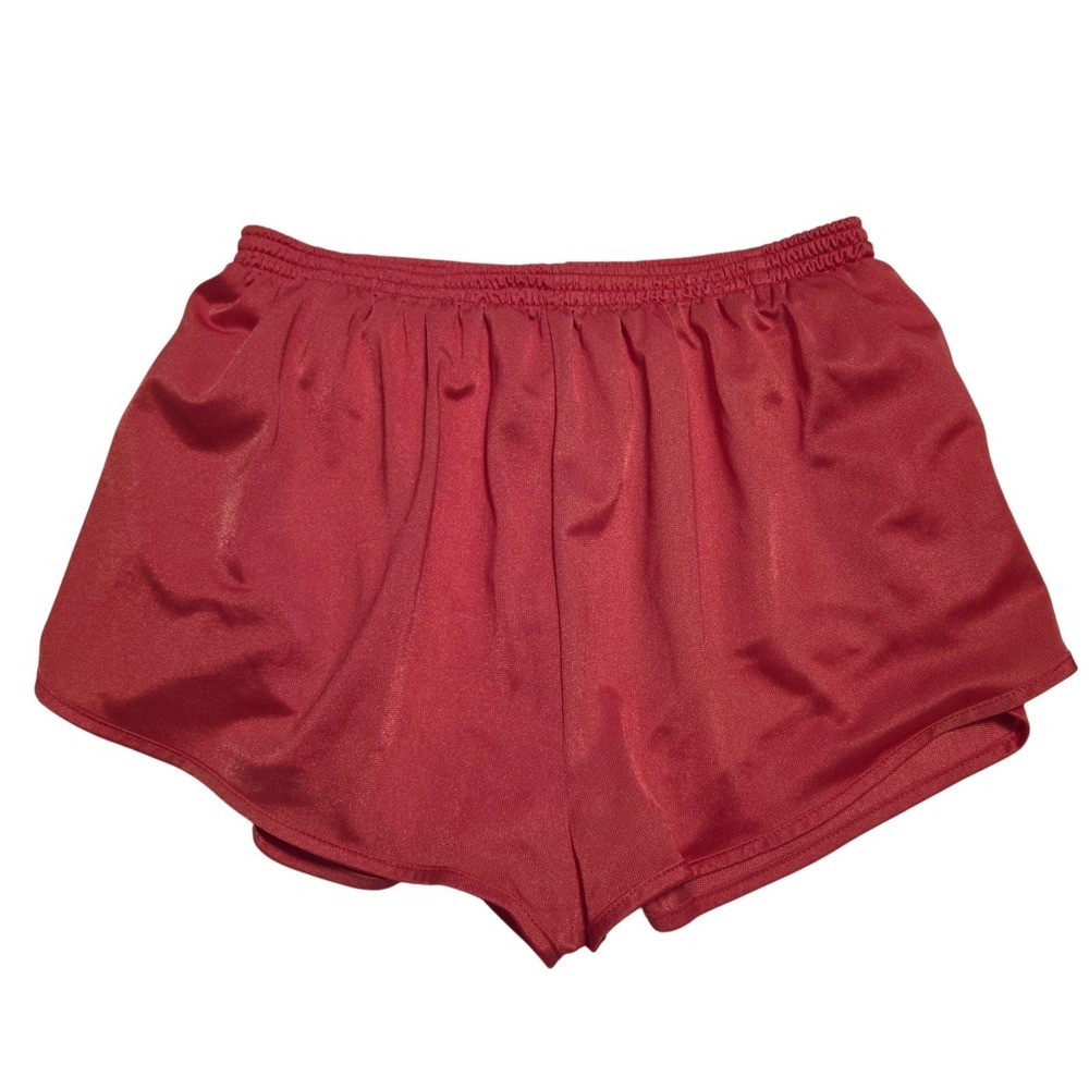 New Balance Vintage Running Shorts Solid Red Athletic Gym Shorts Large